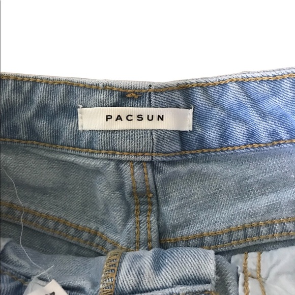 PACSUN rolled denim shorts 25 - Picture 3 of 4